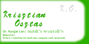 krisztian osztas business card